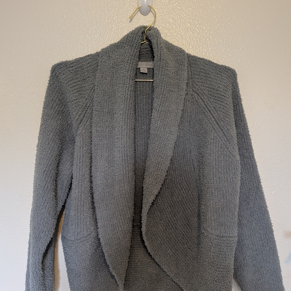 Barefoot Dreams Soft Gray Cardigan - Picture 3 of 7